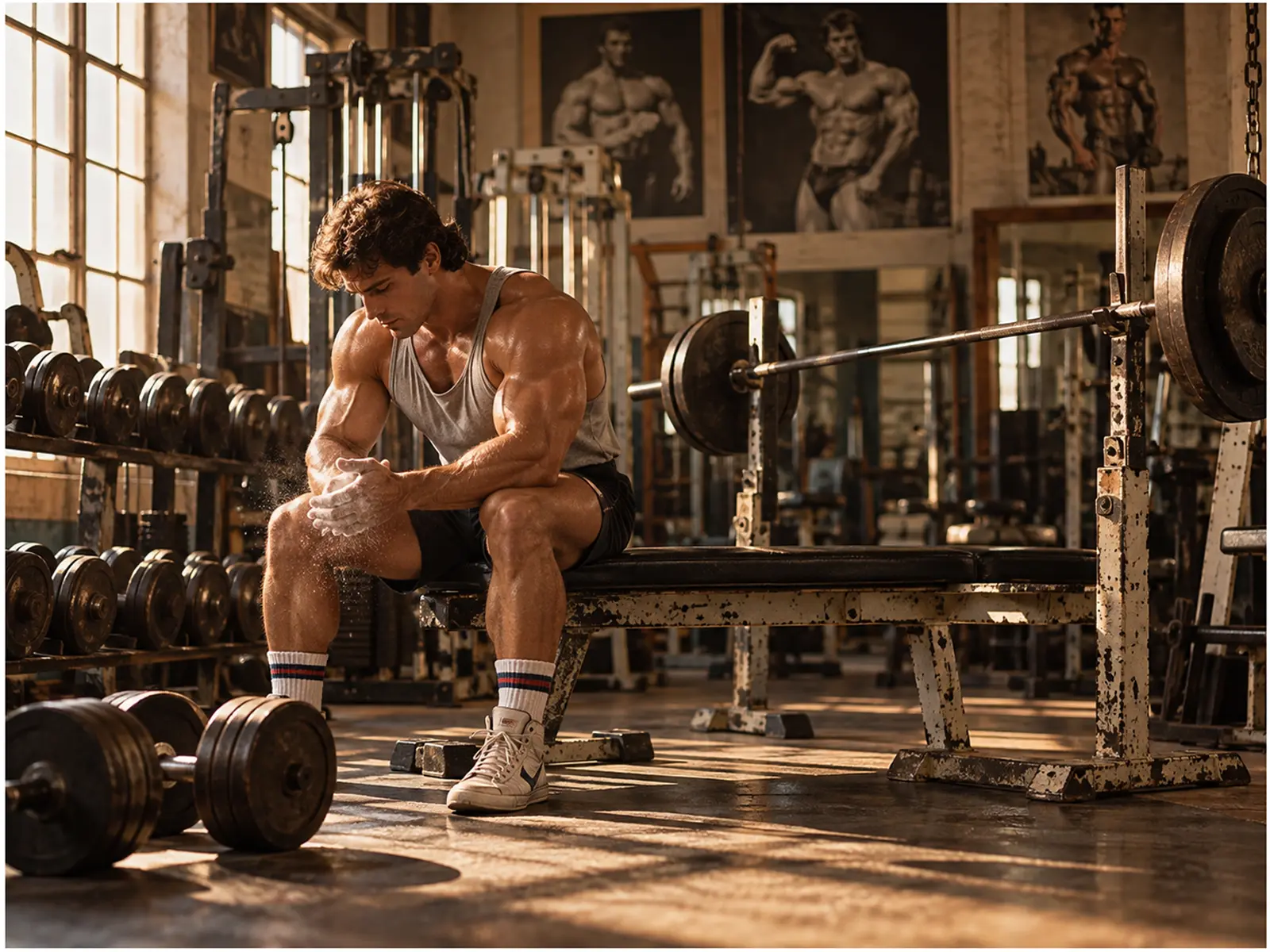 Klassisches Oldschool-Bodybuilding-Studio als Sinnbild für die Erfahrung hinter Legendary Nutrition in der Sporternährung seit 1987